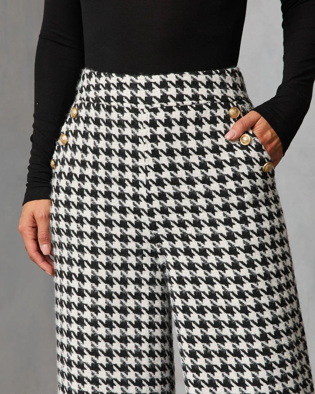 Seeley Houndstooth Straight Leg Pant