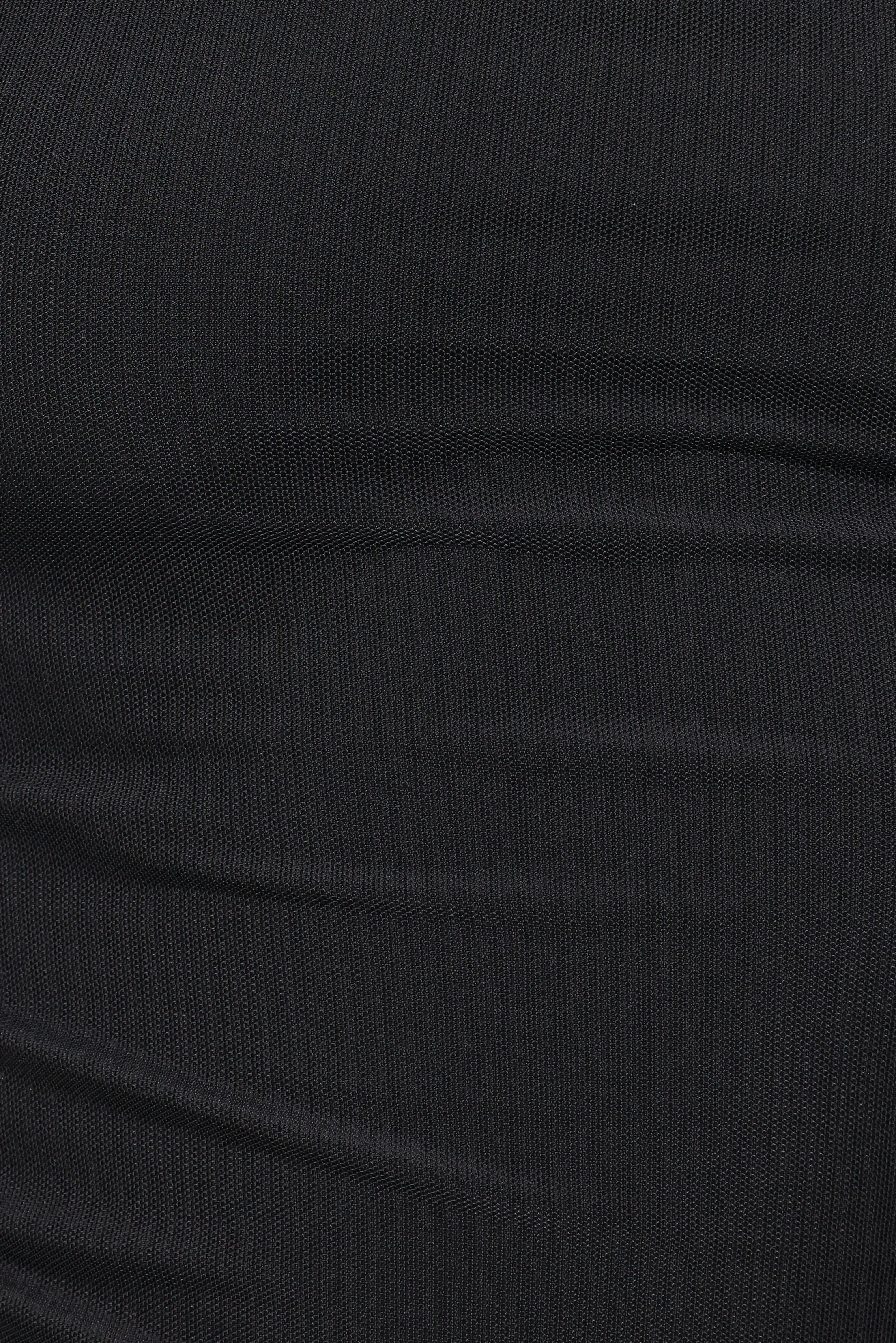 Carlie Mesh One Shoulder Top Black