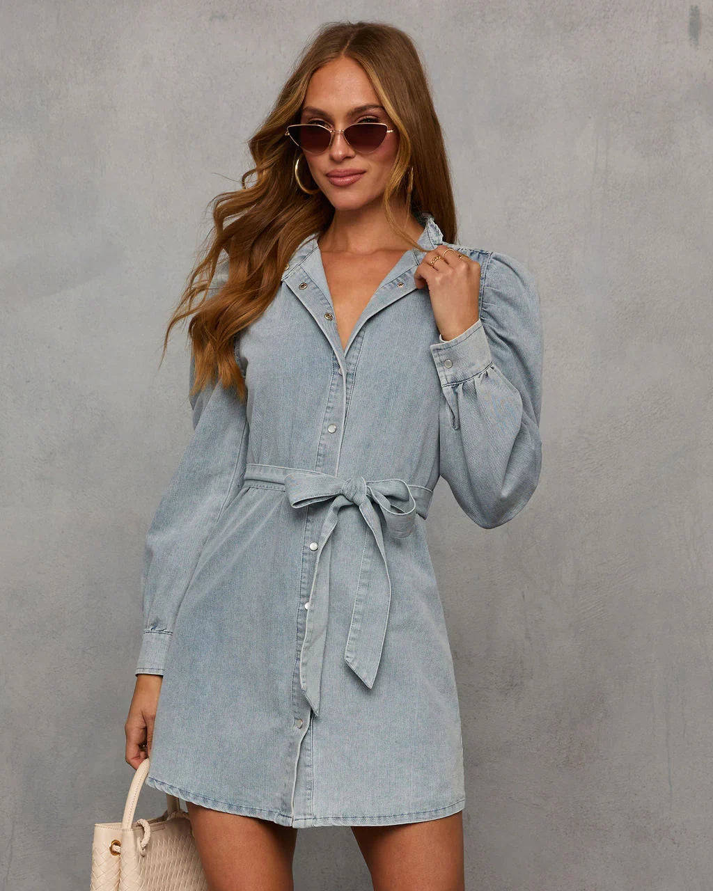 In Your Dreams Denim Mini Dress
