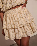 Sweet Harmony Tiered Floral Mini Skirt