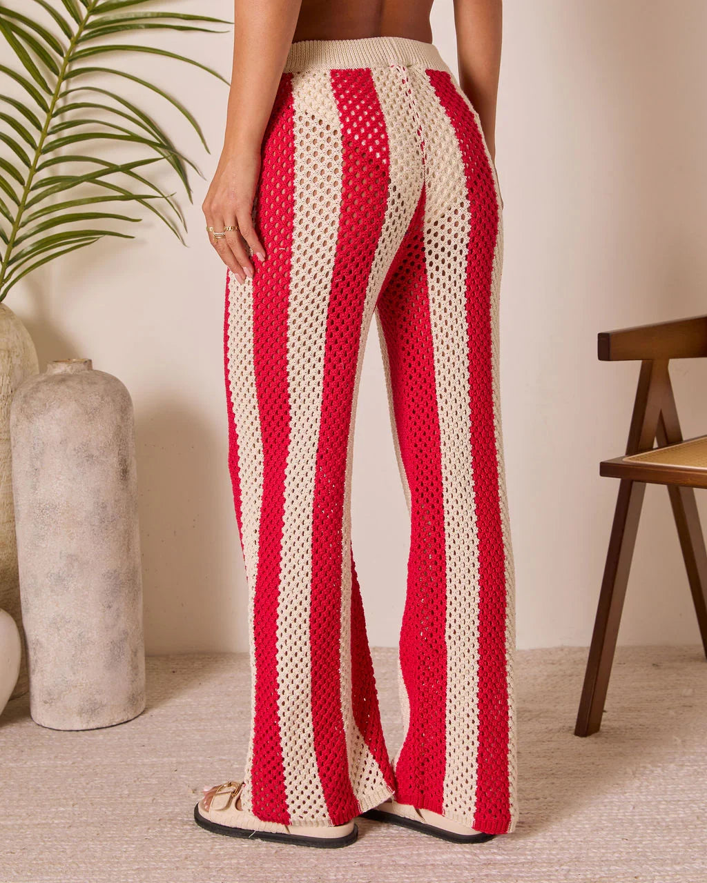 Zenya Cove Crochet Striped Cover Up Pants