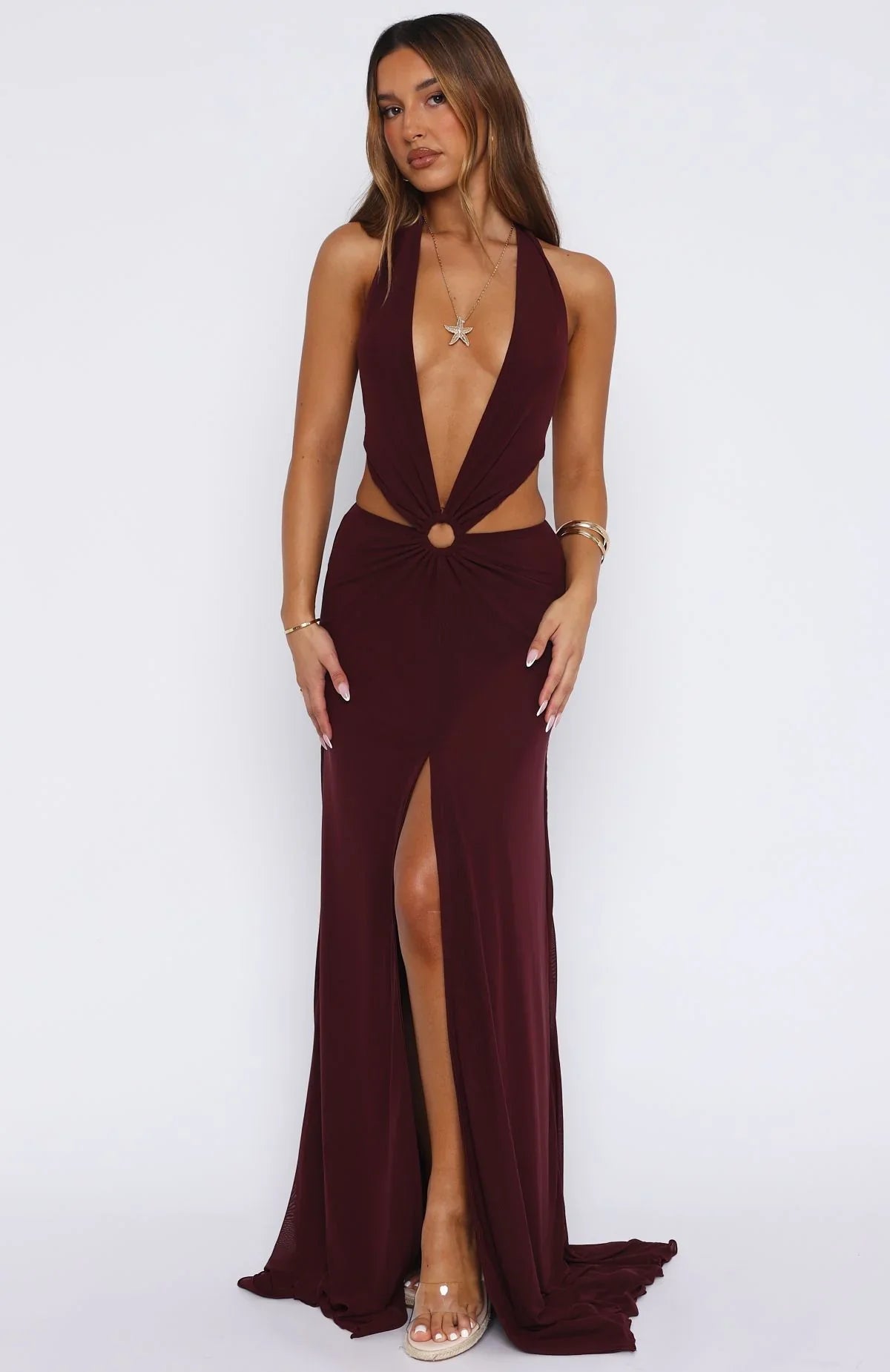 Tuscany Twilight Maxi Dress Plum