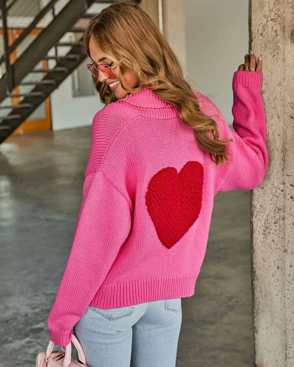 Love of Mine Heart Graphic Cardigan