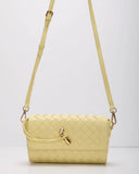 Nalani Woven Leather Crossbody Bag
