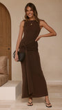 Kalaia Maxi Dress Chocolate
