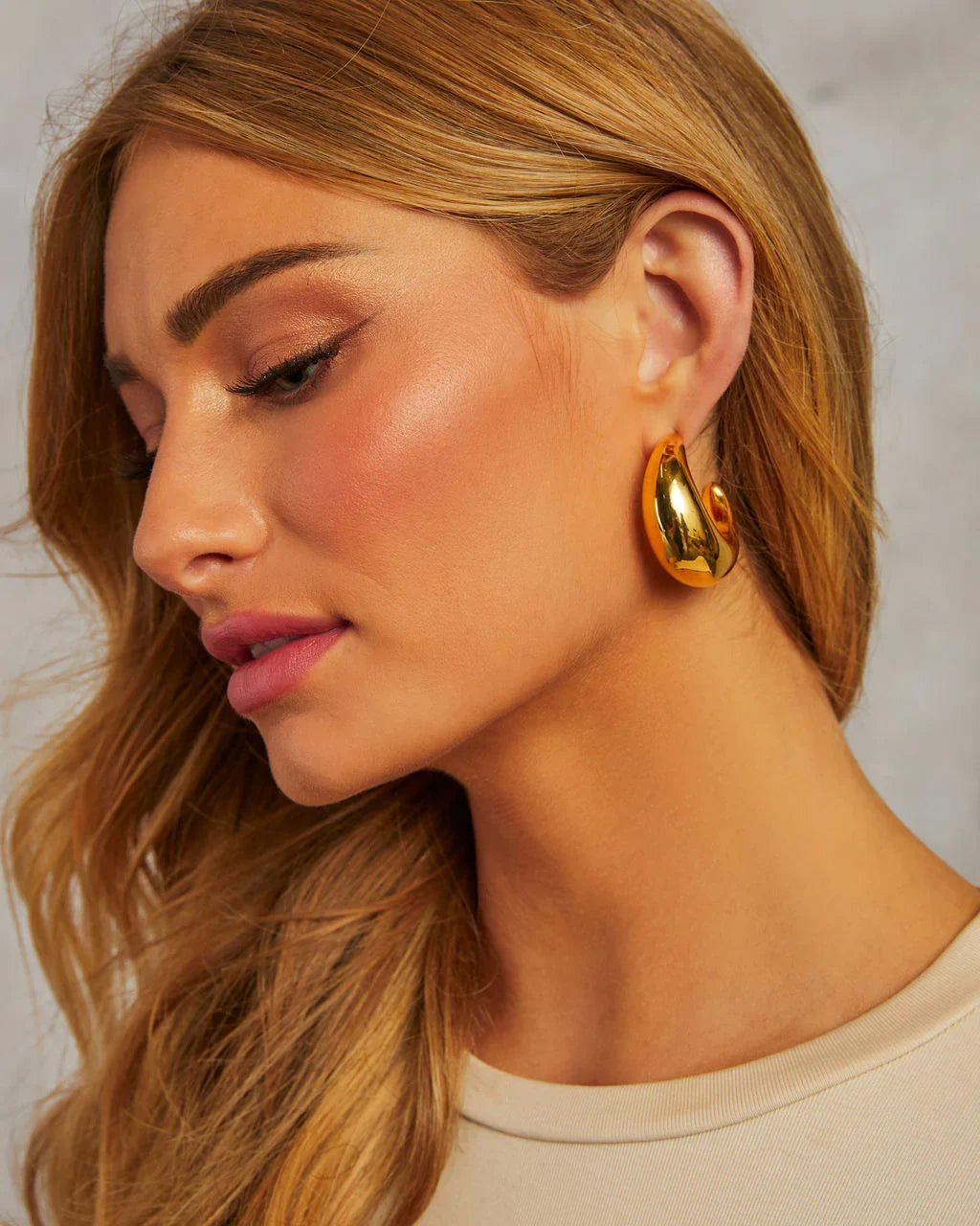 Night Life Crescent Moon Hoop Earrings