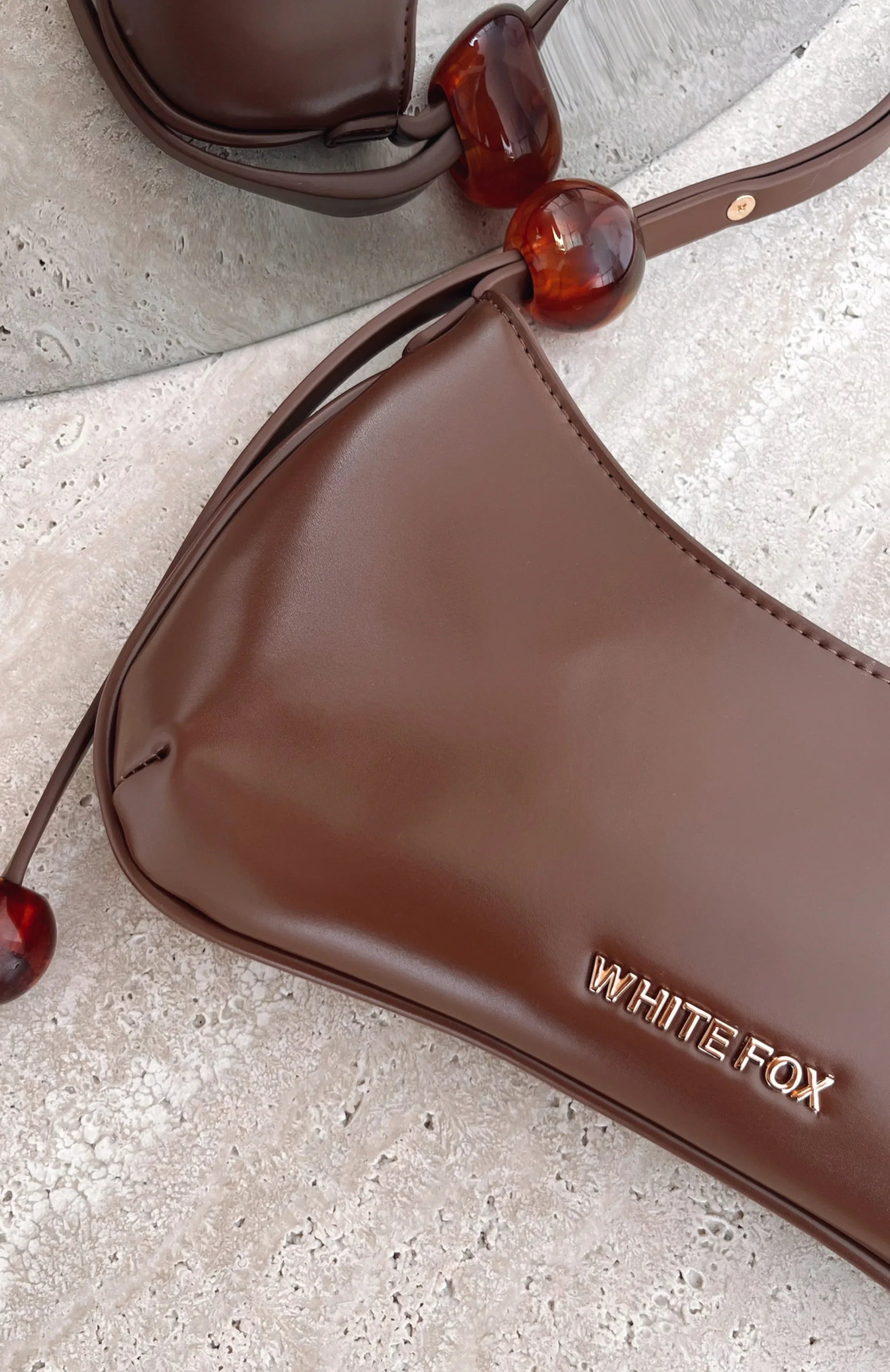 Lotus Shoulder Bag Chocolate PU