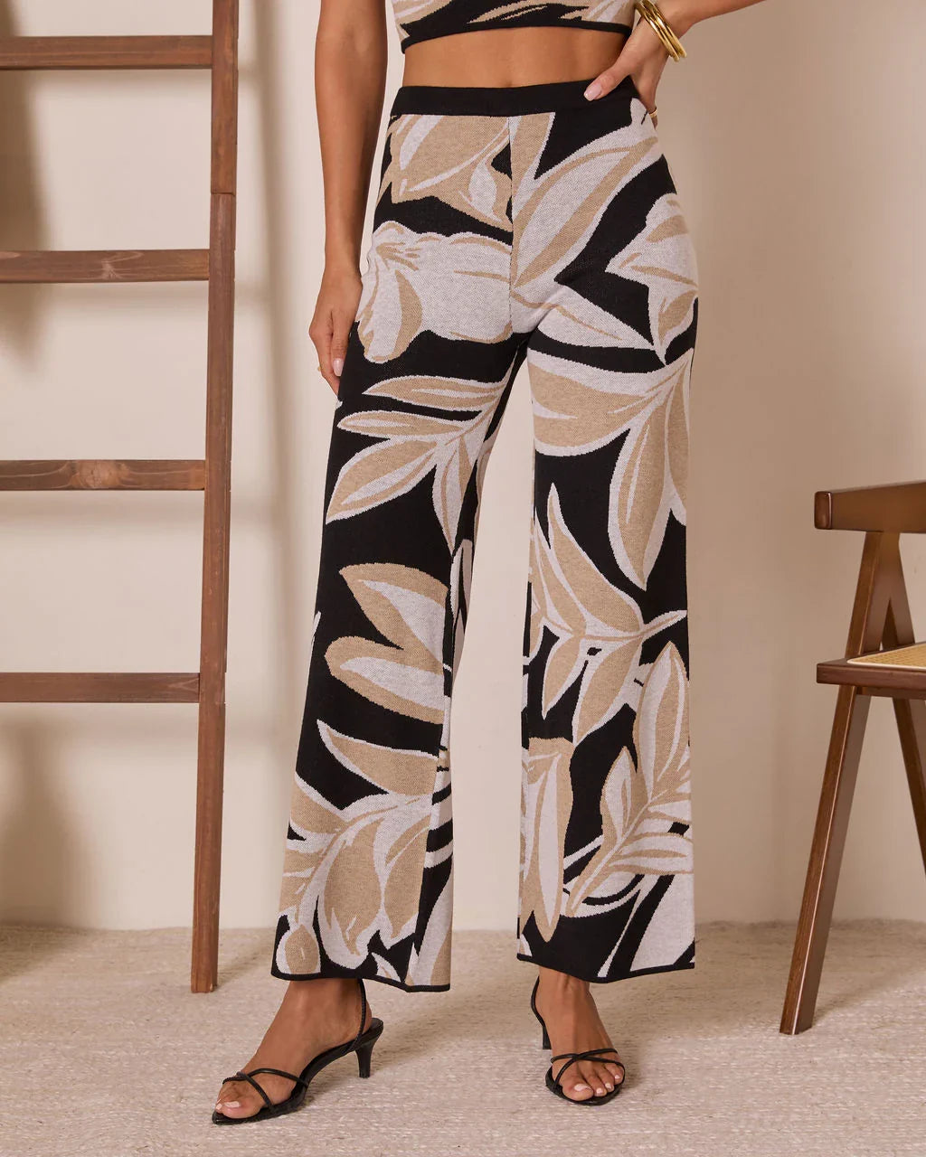 Honey Dust Tropical Knit Pants