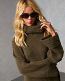 Roselle Turtleneck Midi Sweater Dress