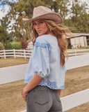 Countryside Stitch Embroidered Boho Denim Top