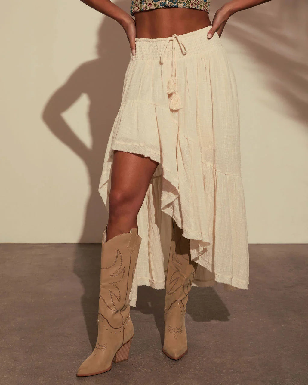 Harmonic High Low Maxi Skirt