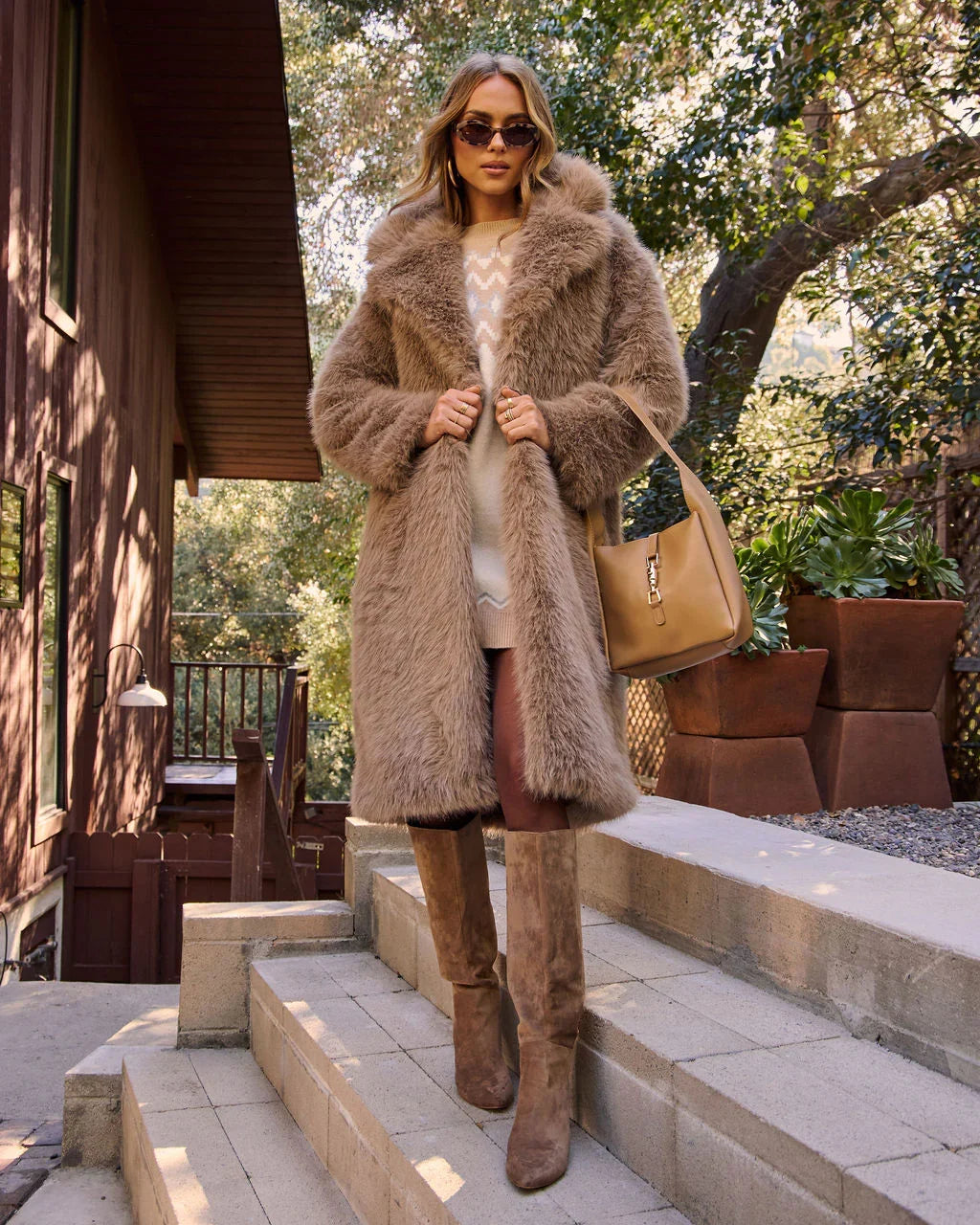 Before Midnight Faux Fur Coat
