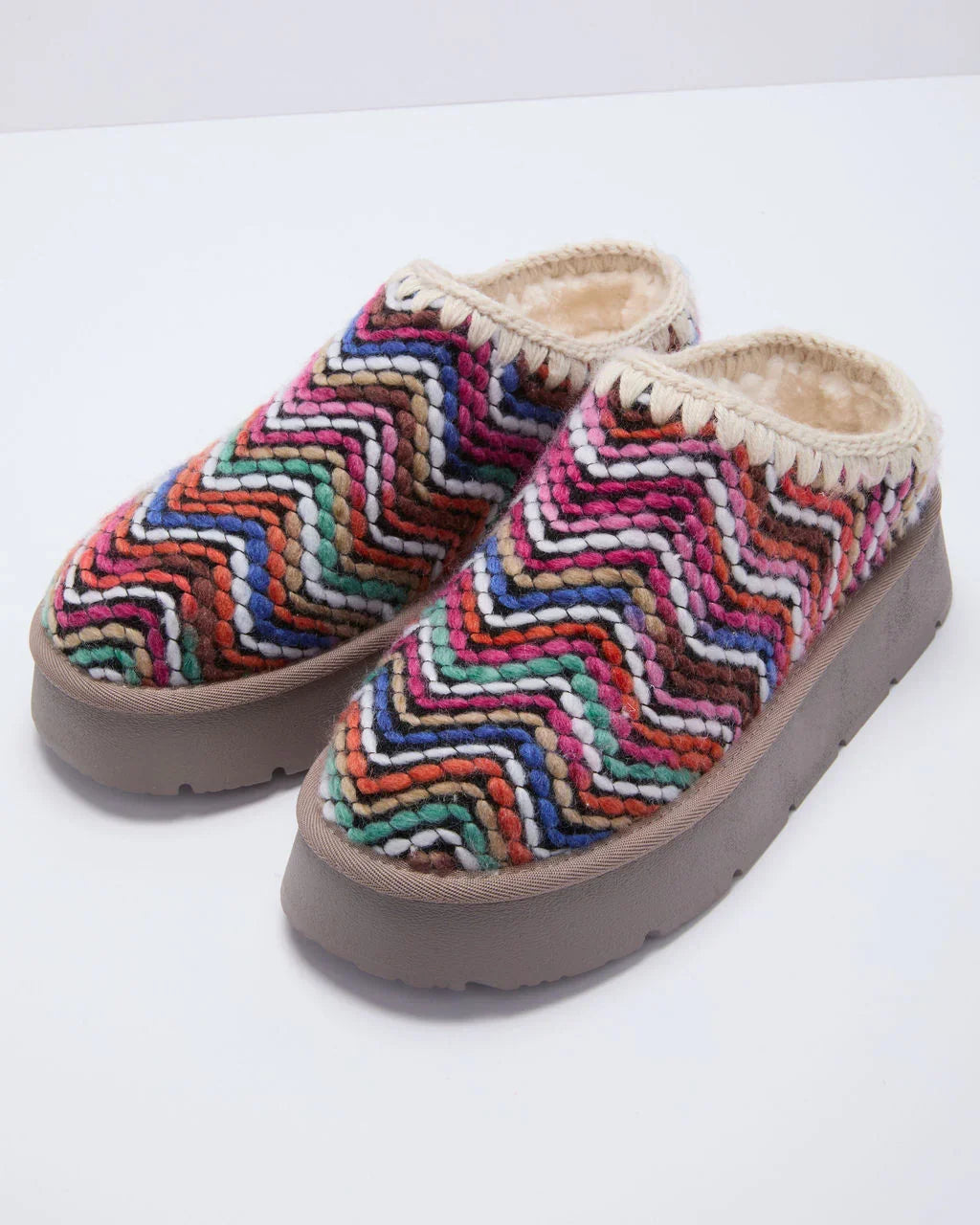 Emberlane Embroidered Platform Mules