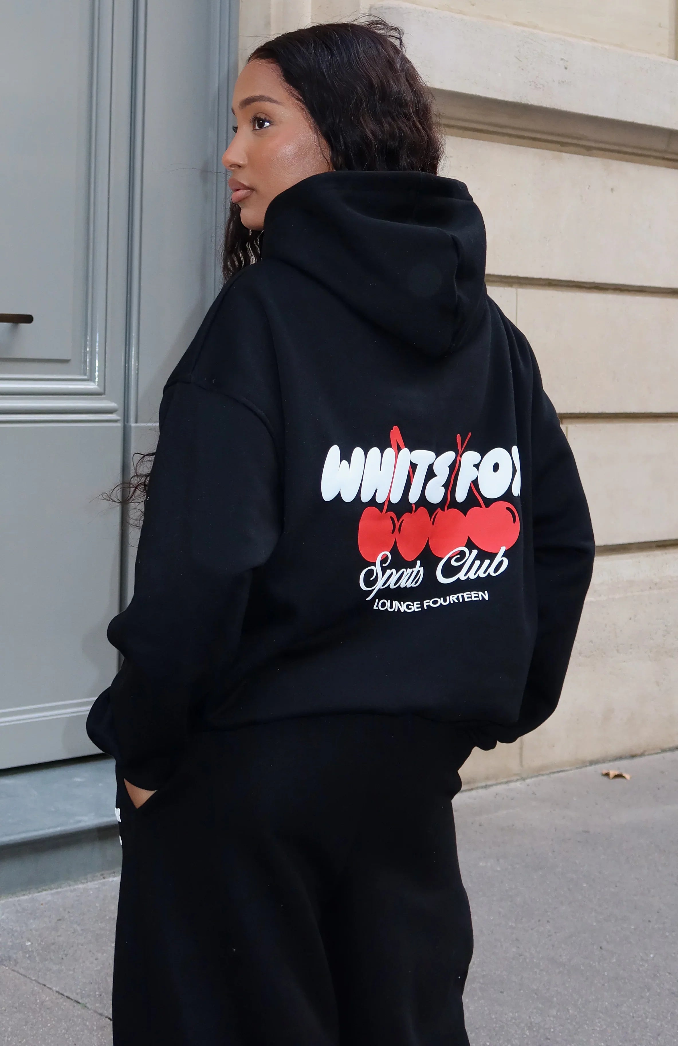 Club 14 Cassie Boxy Hoodie Black
