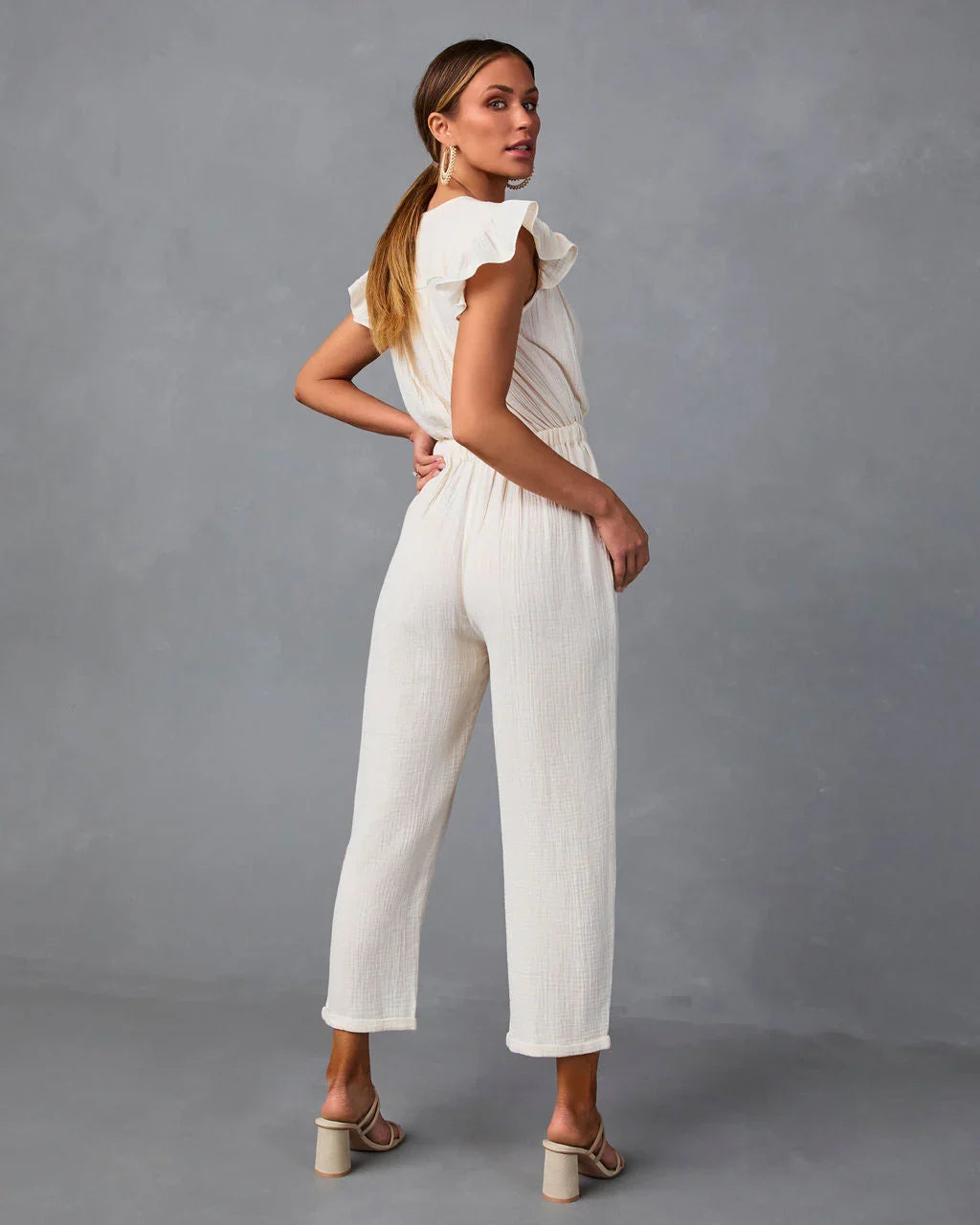 Loyal Pocketed Ruffle Jumpsuit