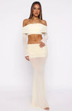 Need Your Heart Maxi Skirt Cream