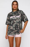 Offstage Printed Oversized Tee Washed Camo