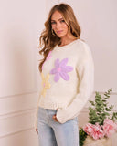 Bloom Garden Floral Knit Sweater