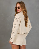 Softly Wandering Eyelet Scallop Trim Shorts