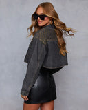 Salengie Cropped Denim Jacket