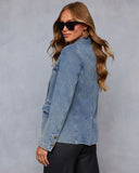 Fall Right In Denim Blazer