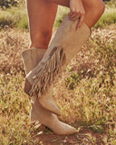 Boho Canyon Faux Suede Fringe Western Boots