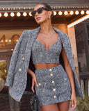 Corenne Tweed Mini Skirt