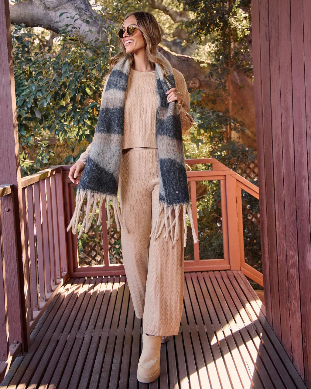 Claire Large Pattern Blanket Scarf