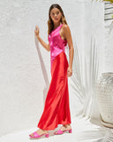 Colors Of Romance Colorblock Maxi Dress