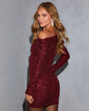 Loreena One Shoulder Sequin Mini Dress