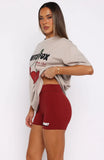 Club 14 Peyton Bike Shorts Burgundy