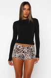 Think Of You Forever Sequin Mini Shorts Kalahari Desert