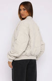 Soft Love Bomber Jacket Beige