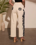 Emmerson Embroidery Wide Leg Denim