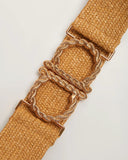 Staci Straw Stretch Belt