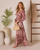 Riviera Chic Abstract Cut Out Maxi Dress