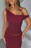 Unavailable Energy Maxi Dress Burgundy