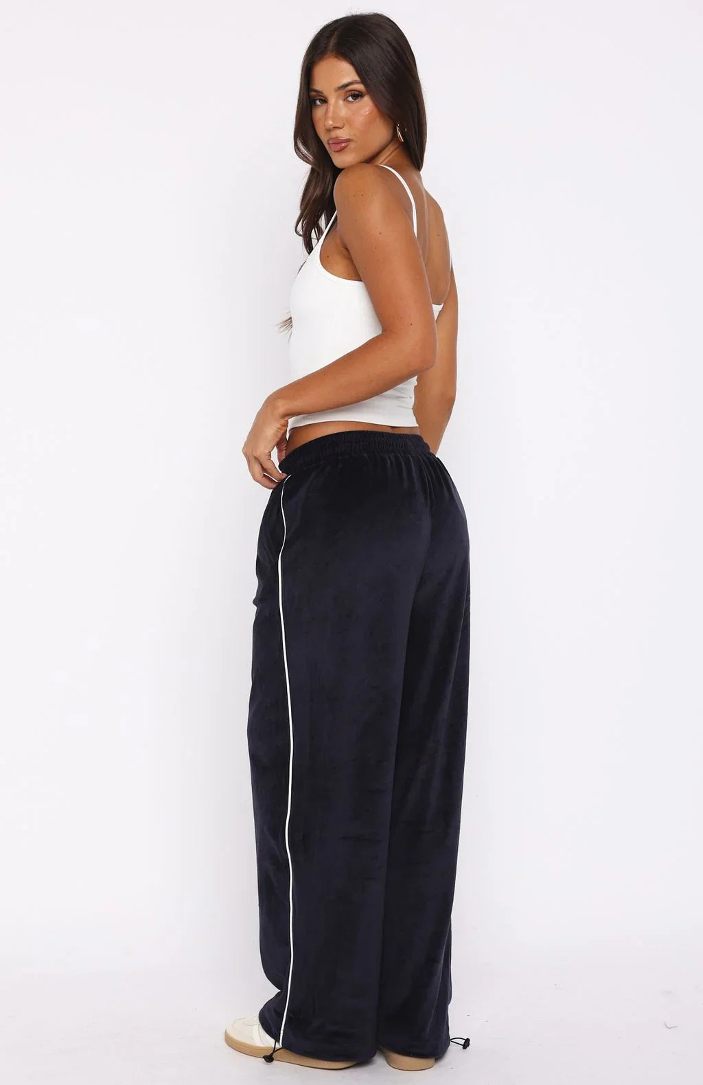 Soul Fire Velour Pants Navy