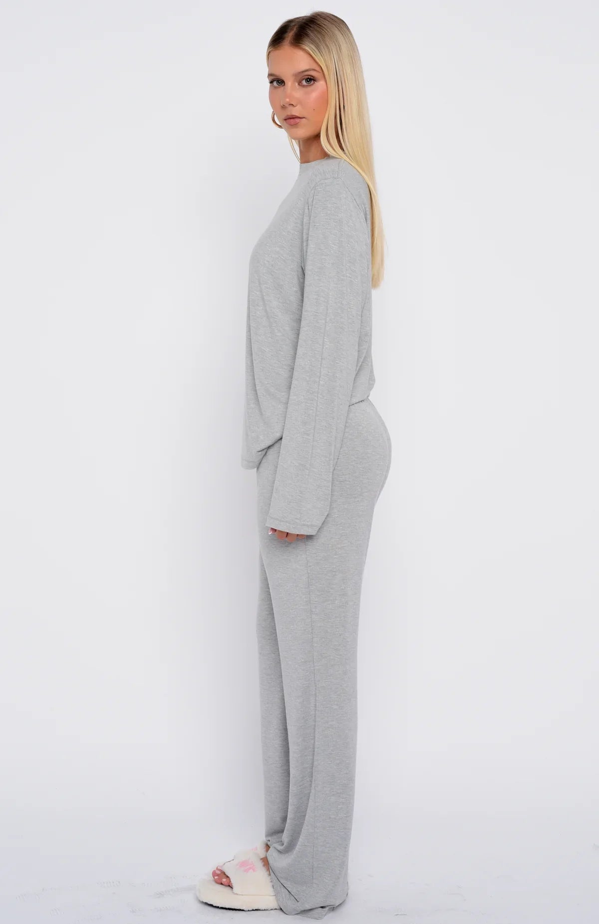 Slow Life Pyjama Pants Grey Marle