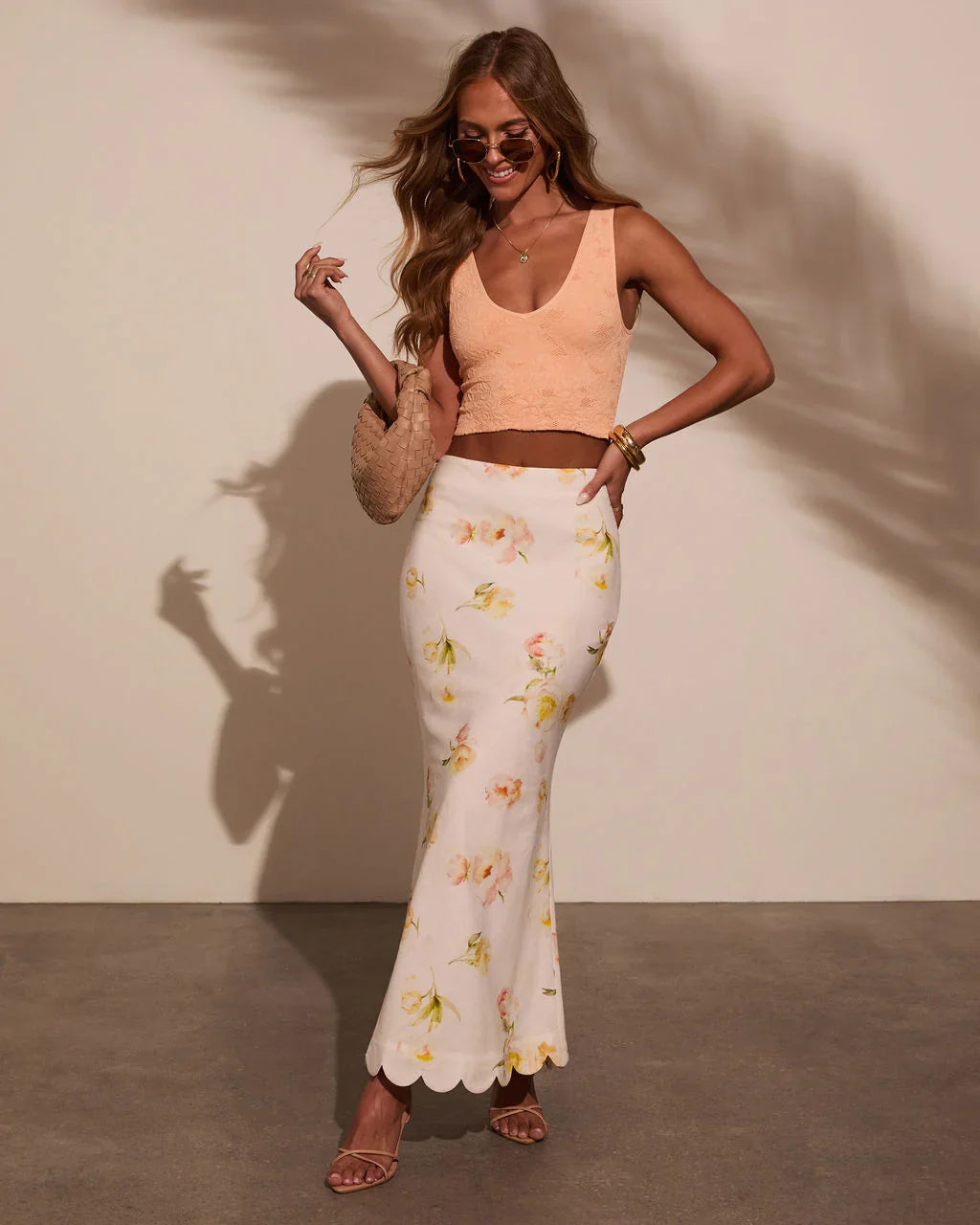 Chloe Lace Floral Crop Top