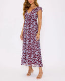Enchanting Floral Ruffle Maxi Dress
