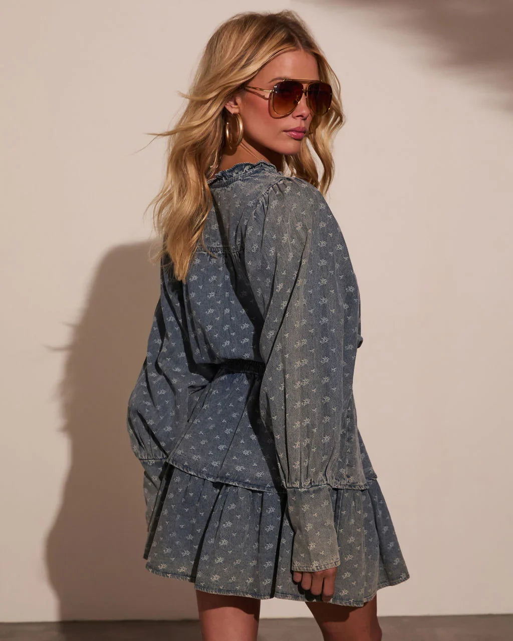 Luzie Tiered Denim Mini Dress