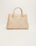 Giorgia Faux Leather Woven Top Handle Bag