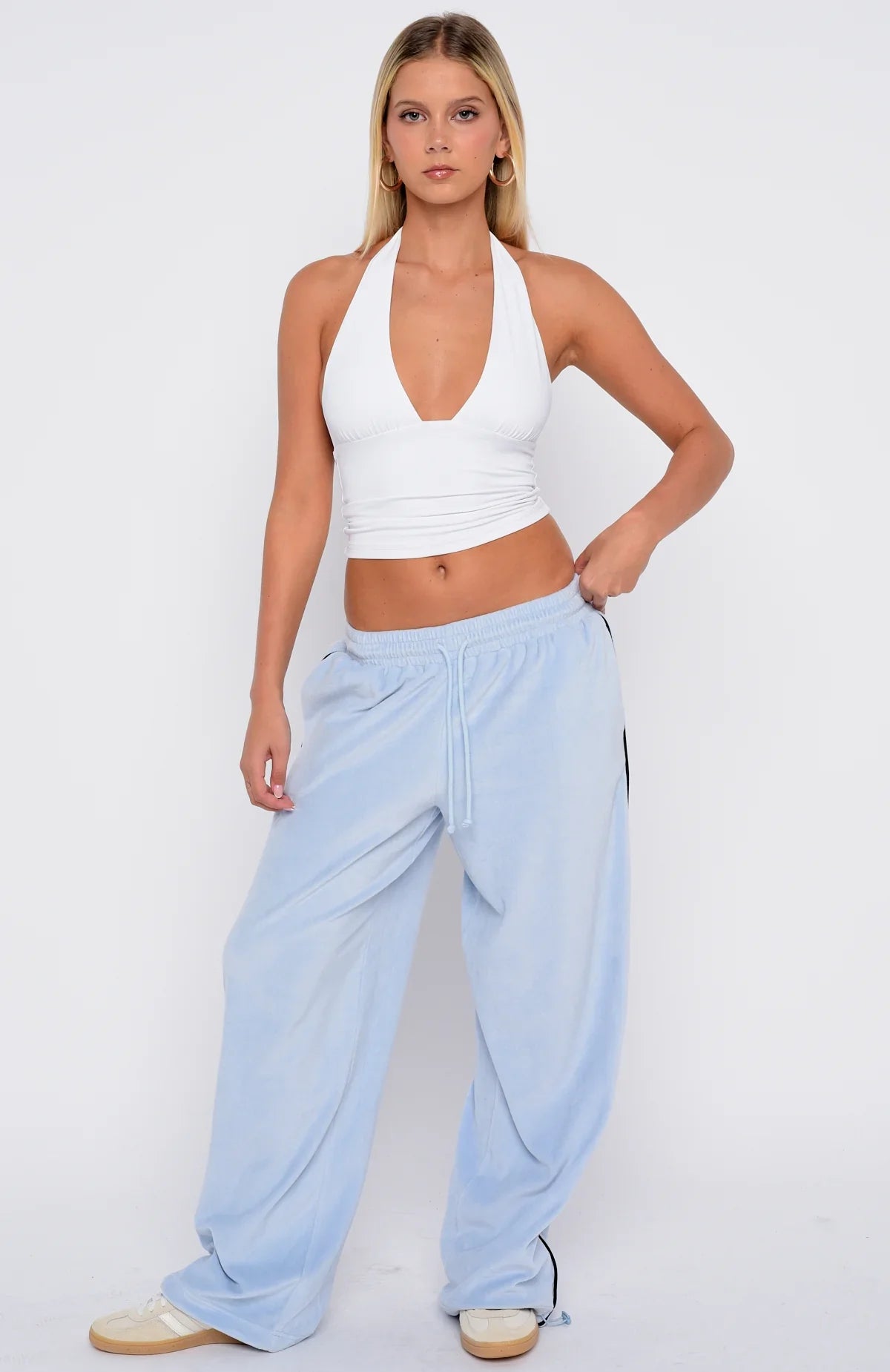 Soul Fire Velour Pants Baby Blue
