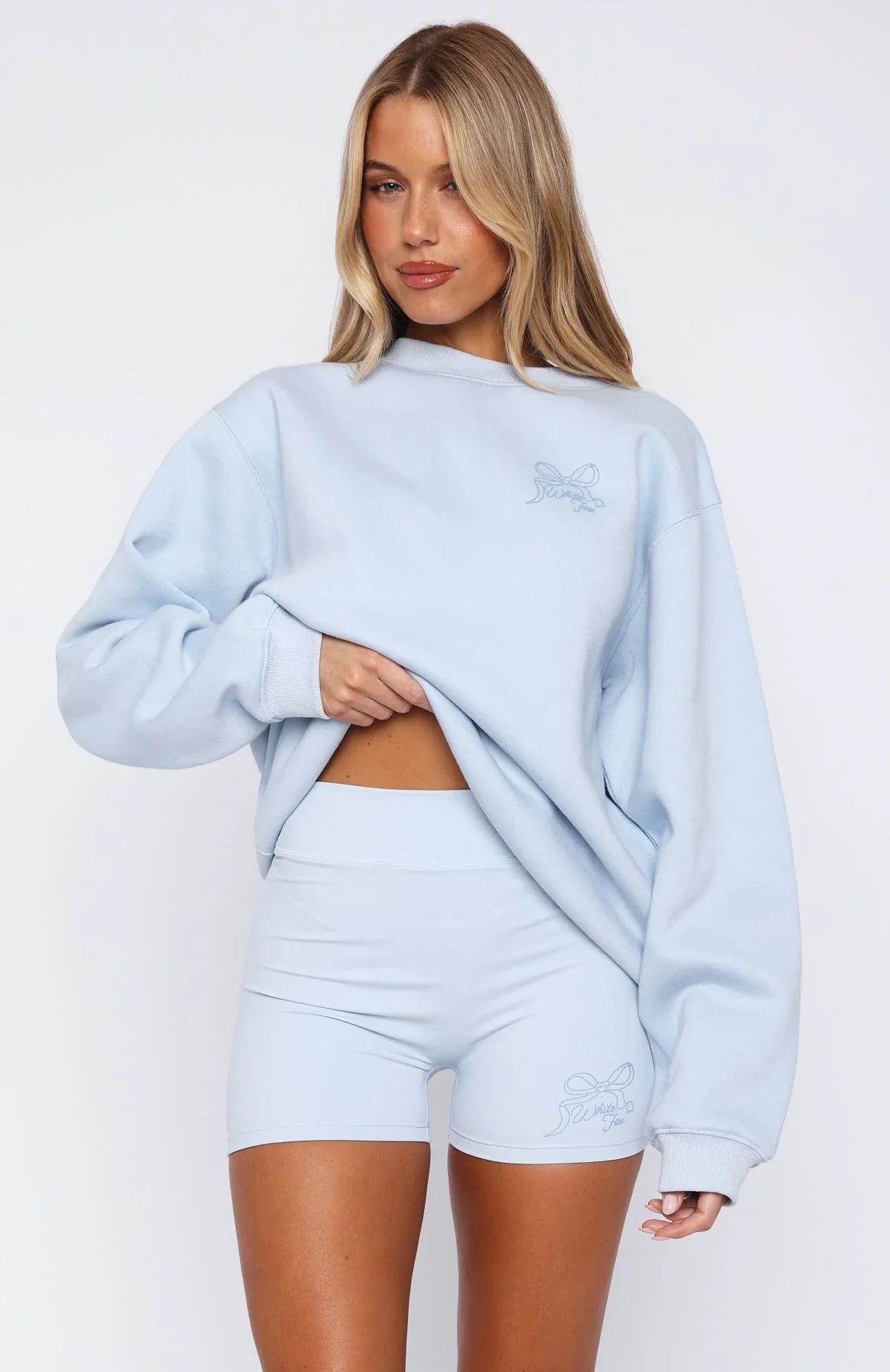 Love You Forever Bike Shorts Baby Blue