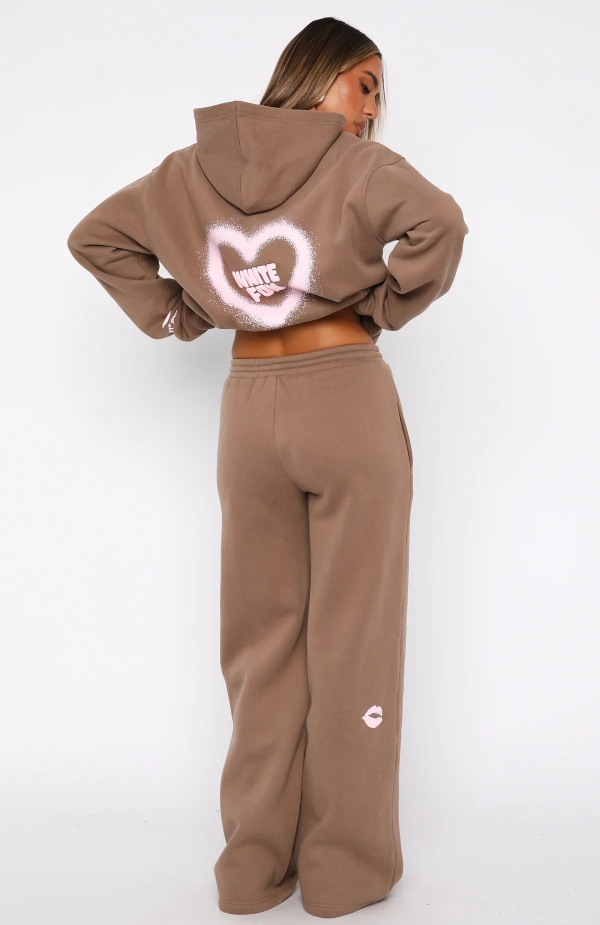 11th Street City Girl At Heart Wide Leg Sweatpants Cinnamon Bun