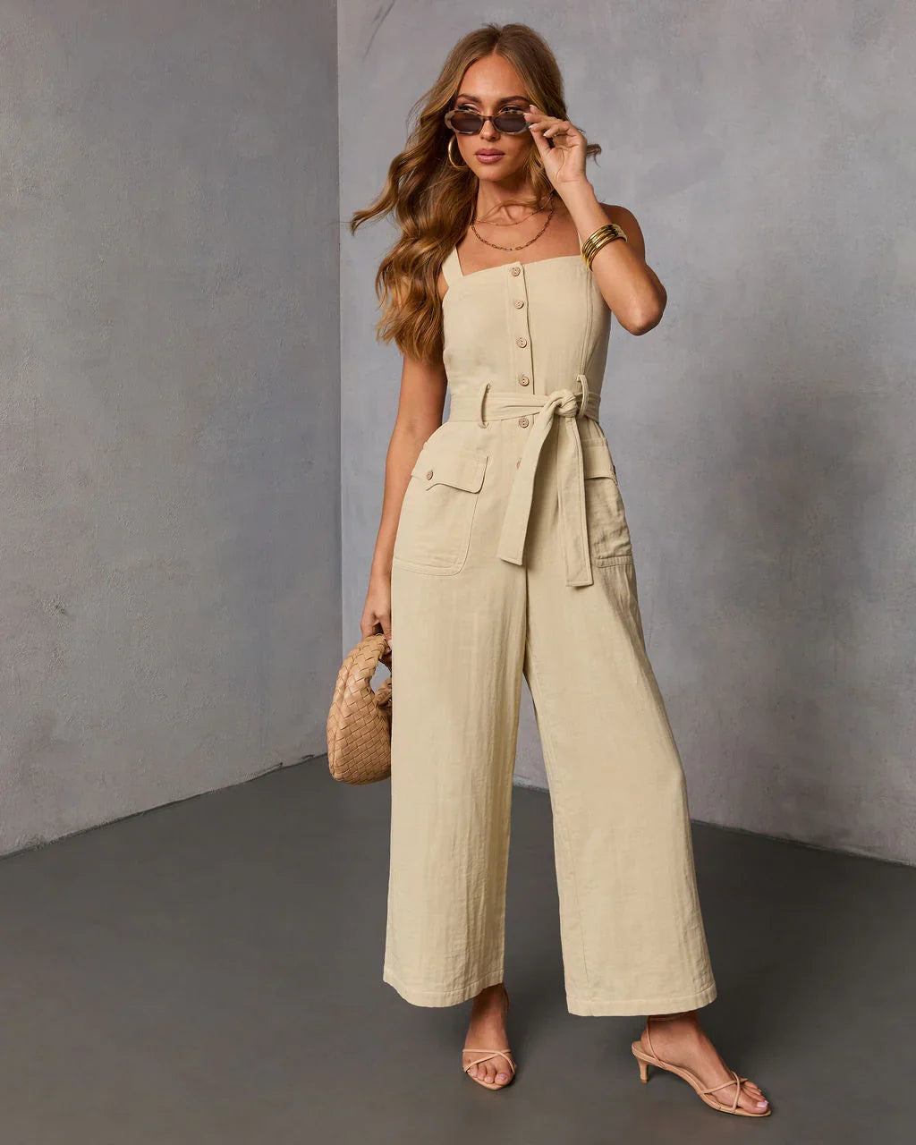 Suelie Waist Tie Jumpsuit
