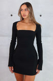 Living For Love Long Sleeve Mini Dress Black