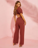 Jhene Cutout Short Sleeve Jumpsuit