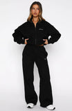 Test Drive Wide Leg Sweatpants Black